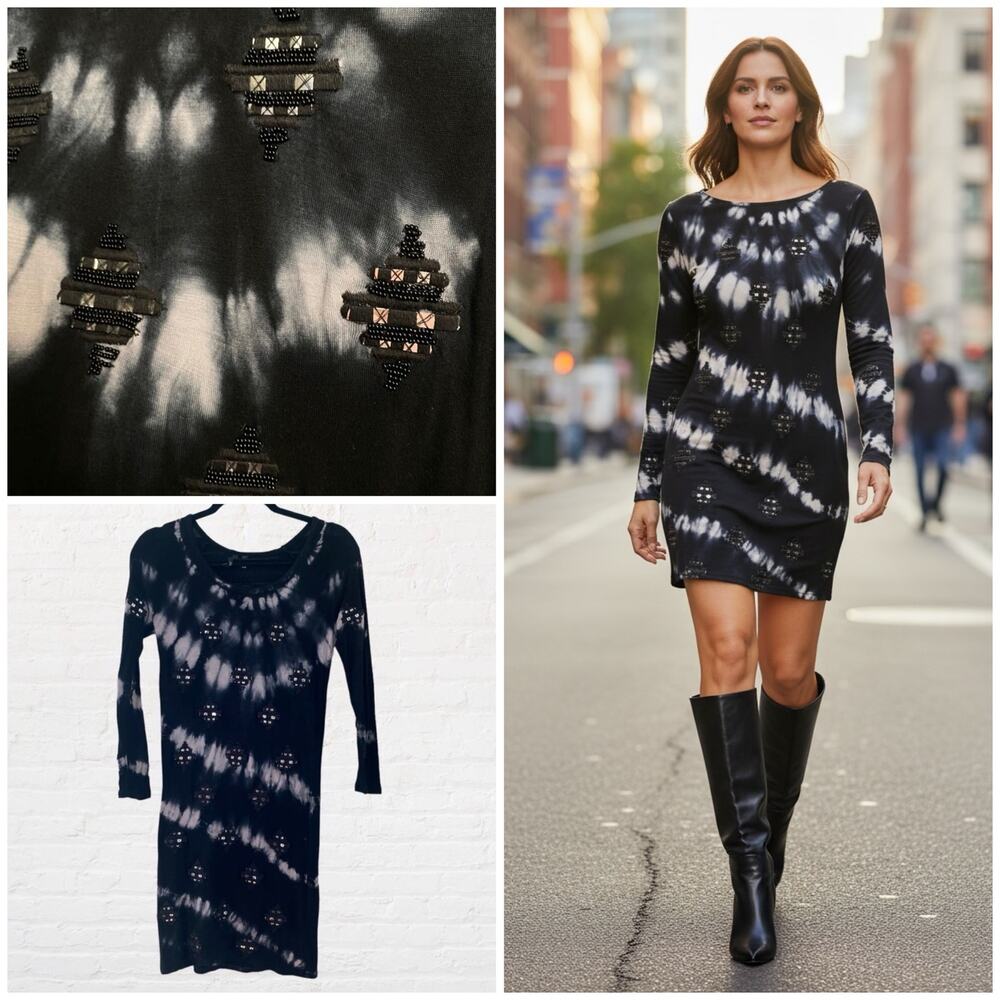 Joe’s Jeans tie dye beaded fitted dress